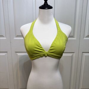 Athleta | Racerback Sports Bra L, Neon Green Festival Monochrome‎ Maximalist Bra